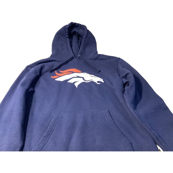 Denver Broncos Hooded Sweatshirt Size Large NFL Apparel Made In Honduras Pocket - Picture 3 of 11